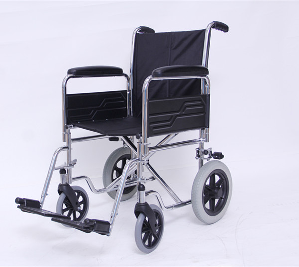 Transit Wheelchair with Fixed Full Length Armrest