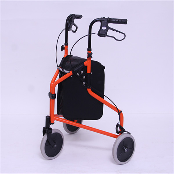 Lightweight Tri-Wheel Walker with Loop Brakes